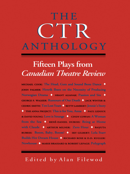 Title details for The CTR Anthology by Alan Filewod - Available